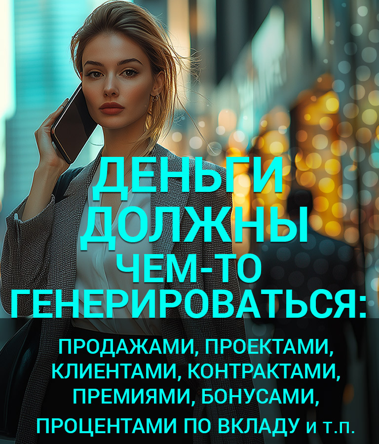 Деньги должны чем-то генерироваться